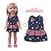 BBTOYS 14inch Outfit Doll Clothes - Including 4sets of Complete Doll Costume + 1 Pair of Hair Terry +1 Hair Band +1 Bracelet Accessories fit American Girl Wellie Wishers Doll