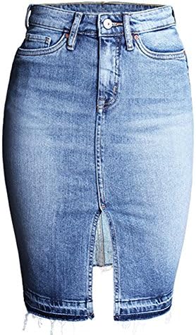 Felove Women's Denim Pencil Skirt