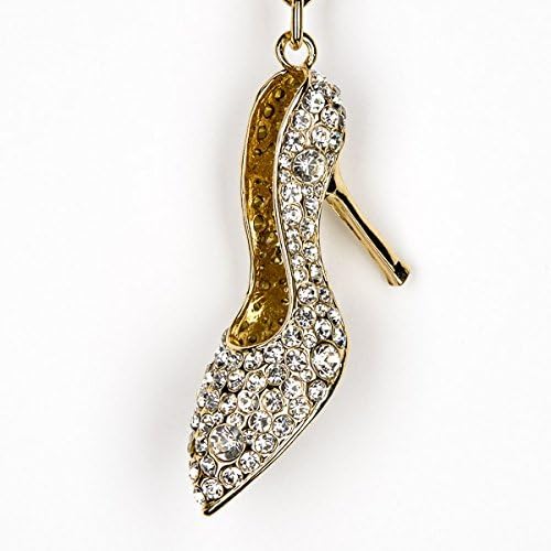 Big Oversized Heel Pump Key Chain With Bling Swarovski Rhinestone Crystal