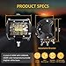 Zmoon 4Inch LED Pod Light Bars 120w 12000lm Off Road Driving Fog Lights Waterproof Spot Flood Combo Beam LED Cubes Lights for Truck Boat Jeep Pickup ATV UTV SUV, 2 Packthumb 2