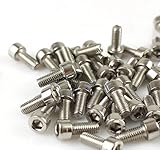 Pack of 10 Hexagon 5mm M5 Screws for MTB Mountain Bike Bicycle Cycling Bottle Cage Holder Handlebar Silver