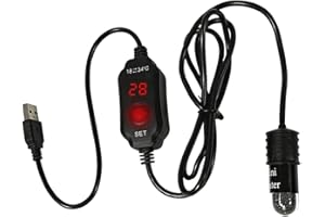 Mini Aquarium Heater, 10W Mini Fish Tank Heater with Digital Display, Thermostat Temperature Adjustable 5V/2A USB Powered, Sa