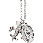 St Joan of Arc Patron Saint Necklace Catholic Confirmation Gifts for Girls