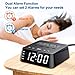 Dual Alarm Clock with USB Charger,Alarm Clock Charging Station Dock with 3 AC Outlets & 4 USB Ports Surge Protector, 6ft Extension Cord, USB Bedside Alarm Clock for Bedrooms Home Dorm Hotel,UL Listed
