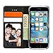 IPHOX Case Compatible with iPhone SE 2016 (Not for 2020) / iPhone 5S / iPhone 5, Premium Folio Leather Flip Wallet Phone Case Cover for Apple iPhone SE 2016 / iPhone 5S / iPhone 5, Black/E