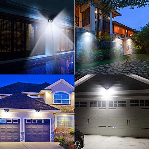 Solar Lights Outdoor 100 LEDs Solar Motion Sensor Light Outdoor 1000 Lumens Waterproof Security Wall Night Light with 3 Modes 270° Wide Angle for Garden, Patio Yard, Deck Garage, Fence, Porch - 2 Pack