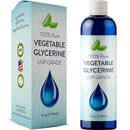 100% Pure Vegetable Glycerin USP Grade For Skin Care Moisturizer Cleanser Dry Cracked Skin Relief Acne Treatment Wrinkles Antiaging Benefits Hypoallergenic Vegetarian Burn and Scar Softening Treatment