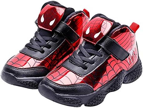 ANKIDS Kids Winter Thickened Spider-Man Shoes for Boys Girls