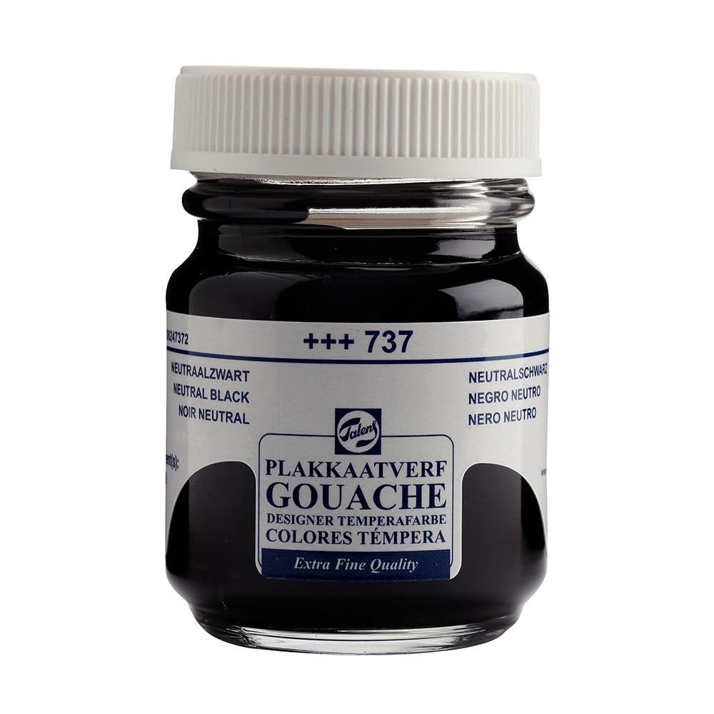 Talens PLAKKAATVERF EF 50ML NTR ZWART