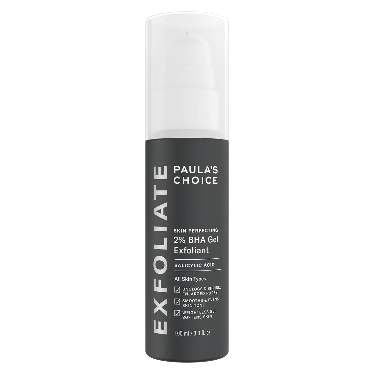 Paula's Choice SKIN PERFECTING 2% BHA Gel Exfoliant - Face Exfoliator Targets Blackheads & Enlarged Pores - Exfoliating Peel with Salicylic Acid - All Skin Types - 100 ml
