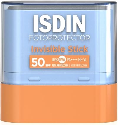 ISDIN Fotoprotector Invisible Stick SPF 50 Face Sensitive Areas Water Sweat