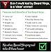 The BEARD NINJA - Beard Shaping Tool Template. Clear Shaper Guide for Lineup & Edging. Transparent Stencil Styling Goatee, Mustache & Neckline + Curve/Step or Straight Cut +Anti-Slip Grip (Red)