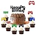 25 PCS Video Gaming Party Cake & Cupcake Toppers Gamer Party Supplies Video Game Party Supplies Game Fans Party Favors