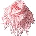 EUBUY Fashionable Autumn Winter Kids Toddler Knit Warmer Tassels Neck Scarf Circle Loop Round Scarves Shawl(Pink)
