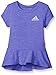 Adidas Little Girls' Short Sleeve Tee with Ruffle, Purple, 6