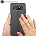 BAISRKE Galaxy Note 8 Case, Slim Fit Soft Silicon Shockproof Luxury Imitation Leather Striae Design Protection Cover for Samsung Galaxy Note 8 [Black]