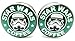 Star Wars Coffee Ear Plugs - Stainless Steel Screw-On Ear Plugs - 7 Sizes - Pair - New!