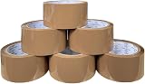 REQUISITE NEEDS Heavy Duty Brown Packaging Tape 48mm x 66m 6 Rolls For Shipping view 3