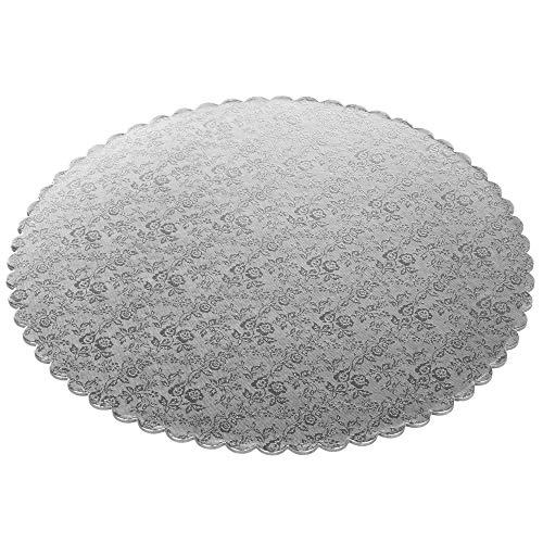 Eleganty Bling Wedding Cake Stand - Supports Heavy Multi-tier Cake, Cupcake and Dessert Base Decorative Centerpiece Display, Silver - 12 Inches - Round