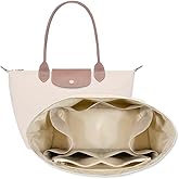 DOSIBAG Waterproof Premium Nylon Purse Organizer Insert for Longchamp Le Pliage Tote Bag (Beige, Large)