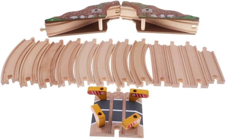 Amazon 子供 遊びおもちゃ 鉄道線路 組み立ておもちゃ 木製 想像力 創造性 知育玩具 Diy 手作り 8色選択 ブリッジランプトラック 赤ちゃん 幼児のおもちゃ おもちゃ