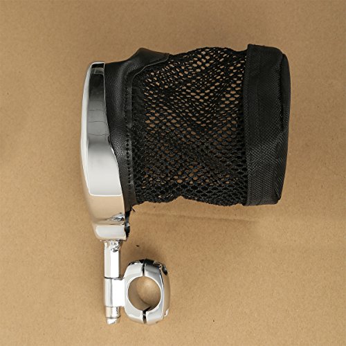 XMTMOTO Universal Motorcycle Handlebar Cup Holder Chrome Metal Drink