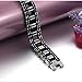 LEADCIN Masculine Mens Bike Chain Bracelet Stainless Steel Link, Silver Black Stone … (1)
