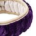 UNKE Winter Warm Plush Handbrake Cover Gear Shift Cover Steering Wheel Cover,Purple