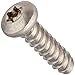 Small Parts 1012LTP188 18-8 Stainless Steel Thread Rolling Screw for Plastic, Passivated Finish, Pan Head, Star Drive, #10-14 Thread Size, 3/4