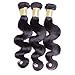 Oriental Show 8~30 inches 6A Brazilian Body Wave, Pack of 3(Mixed Length), 100% Unprocessed Virgin Human Hair, 300g Total(100g Each), Natural Color (14 16 18)