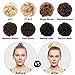 2PCS Messy Bun Hair Piece 100% Human Hair Scrunchies Buns Hair Pieces for Women Curly Wavy Bun Elegant Chignons Wedding(Color:2#)