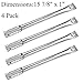 GasSaf Grill Tube Burner Replacement for Charbroil, Front Avenue, Charmglow, Sear Kenmore, Centro and Others Grill Models, 4-Pack 15 7/8 inch Straight Stainless Steel BBQ Burner Pipe primary