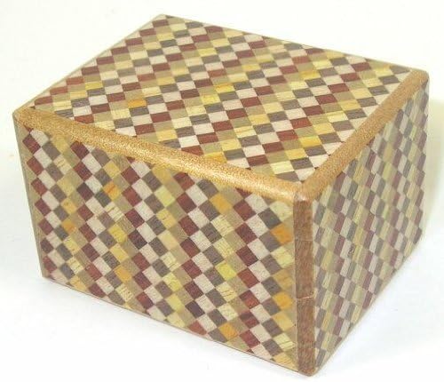 Ichimatsu Pattern 2 Sun 10 step Mini Japanese Puzzle Box