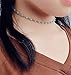 Womens Small Bead Choker Boho Necklace Size Adjustable (Blue Color)