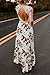 Bbalizko Womens Sleeveless Long Party Dress Floral Print Embroidered High-Low Hem Maxi Dress