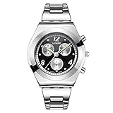 LONGBO Bestselling Waterproof Womens Analog Quartz Dress Watch Stainless Steel Band Ladies Business Watchs Luminous Hands Decorative Chrono Eyes Black Dial Rhinestone Bracelet Wristwatch