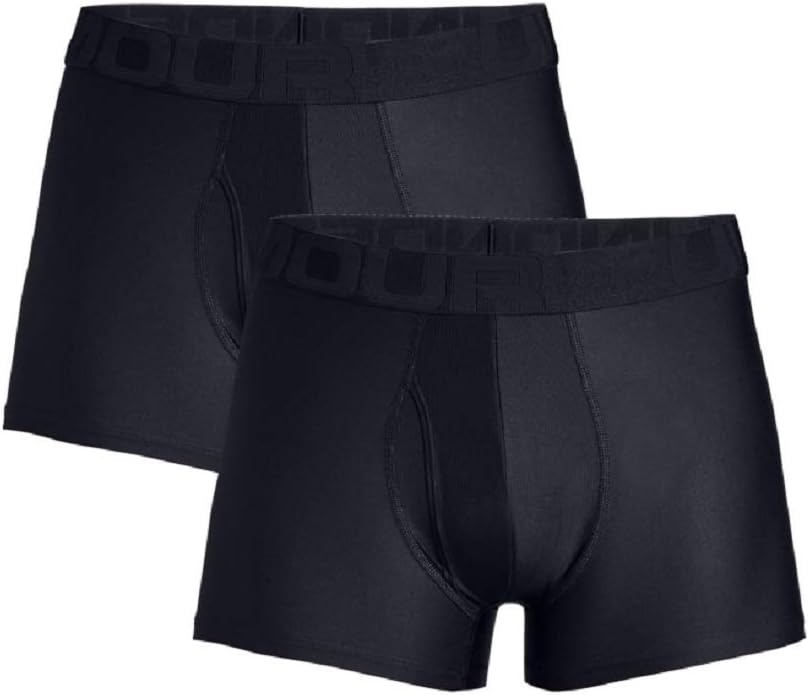 Under Armour Men's Tech 3in 2 Pack Men's Boxer Briefs Offering Complete Comfort, Fast-Drying Men's Underwear