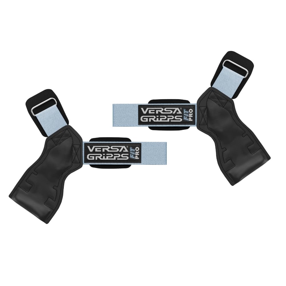 Versa Gripps® Fit Pro, Made in the USA, Wrist Straps for Female Athlete, the Best Training Accessory, Blue Hydrangea, S