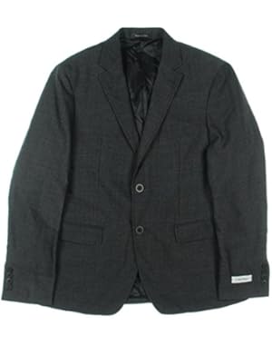Calvin Klein Mens Wool Blend Herringbone Jacket