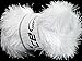 Large 100 Gram Skein White Eyelash Glitz Ice Sparkly Eyelash Yarn