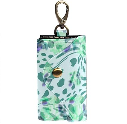 white keychain wallet