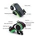 Bikonnect All(10)-In-1 Bike Speaker - Phone Mount Bluetooth Phone Answering Audio MP3 Player Phone Charger Bicycle LED Light Micro SD Card /USB Slot Aux Input Waterproof