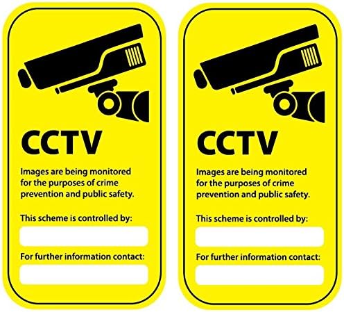 Warning Camera Surveillance GDPR Video Vinyl Sticker Label CCTV Safety Security Anti Theft 6x