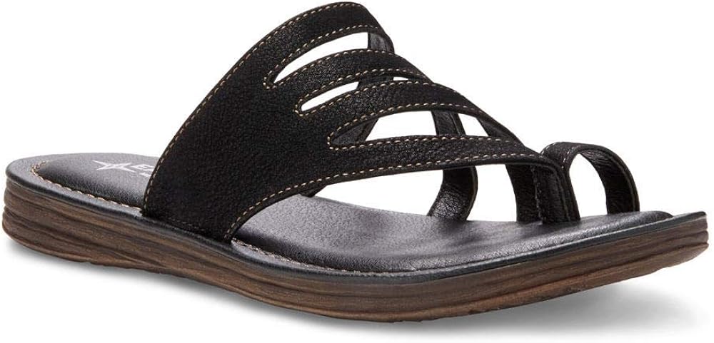 Amazon.com | Eastland Women's Thong Slide Flat Sandal | Sandals