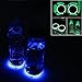 niceeshop LED Car Cup Holder Lights, (TM) 2PCS Waterproof Bottle Drink Coaster Mat Pad Built-in Light & Vibration Sensor USB Rechargeable Light for Car/SUV/Truck/Boat, 8 Colors