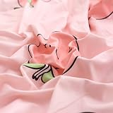 Loussiesd Cartoon Peach Comforter Cover Set Kid Bedding 3Pcs Microfiber view 5