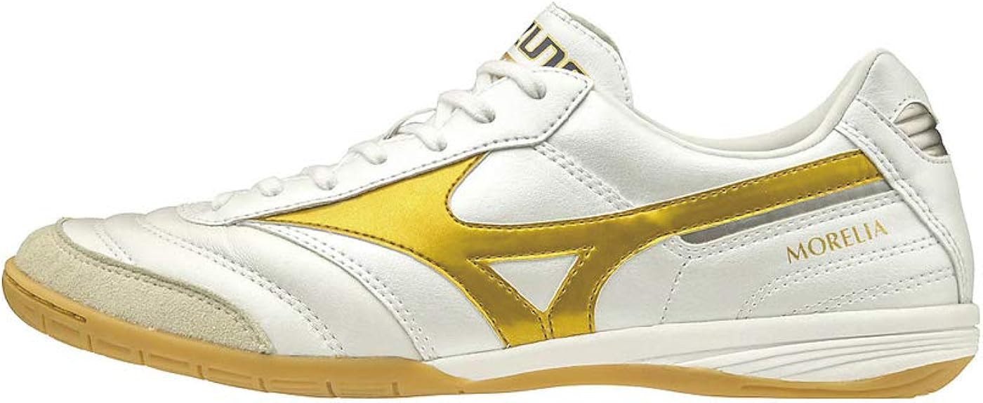 Amazon ミズノ メンズ フットサルシューズ モレリア Morelia In ホワイト ゴールド Q1ga01 50 フットサル