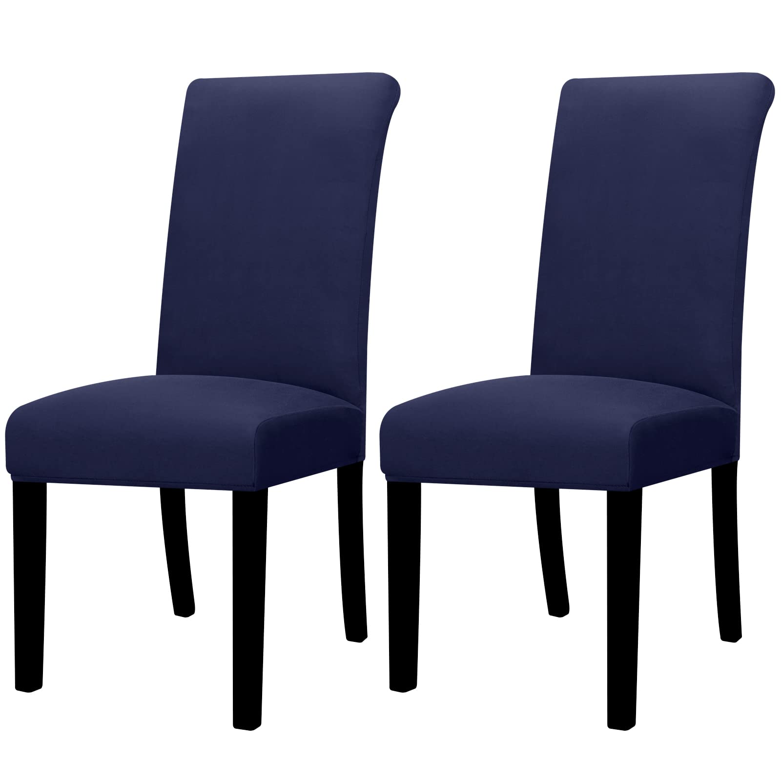 Lellen Dining Chair Covers Set of 2, Stretch Chair Covers Dining Chair Slipcovers Removable Washable Reusable Home & Kitchen Decor Protector Dining Room Chair Covers,Navy Blue — image 1