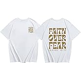 Lubpow Boys Faith Over Fear Shirt Christian Jesus T Shirts for Kids Religious Inspirational Bible Verse Graphic Tees Tops