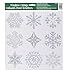 Glitter Snowflakes Window Clings - Assorted Designs, Silver, 9 Pcs